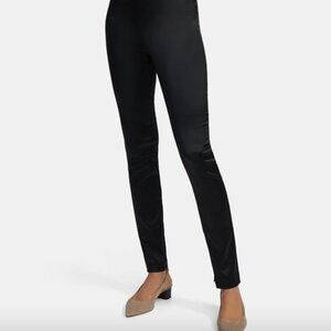 Theory black satin leggings